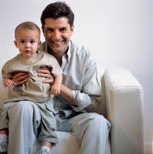 stock photo of father and son